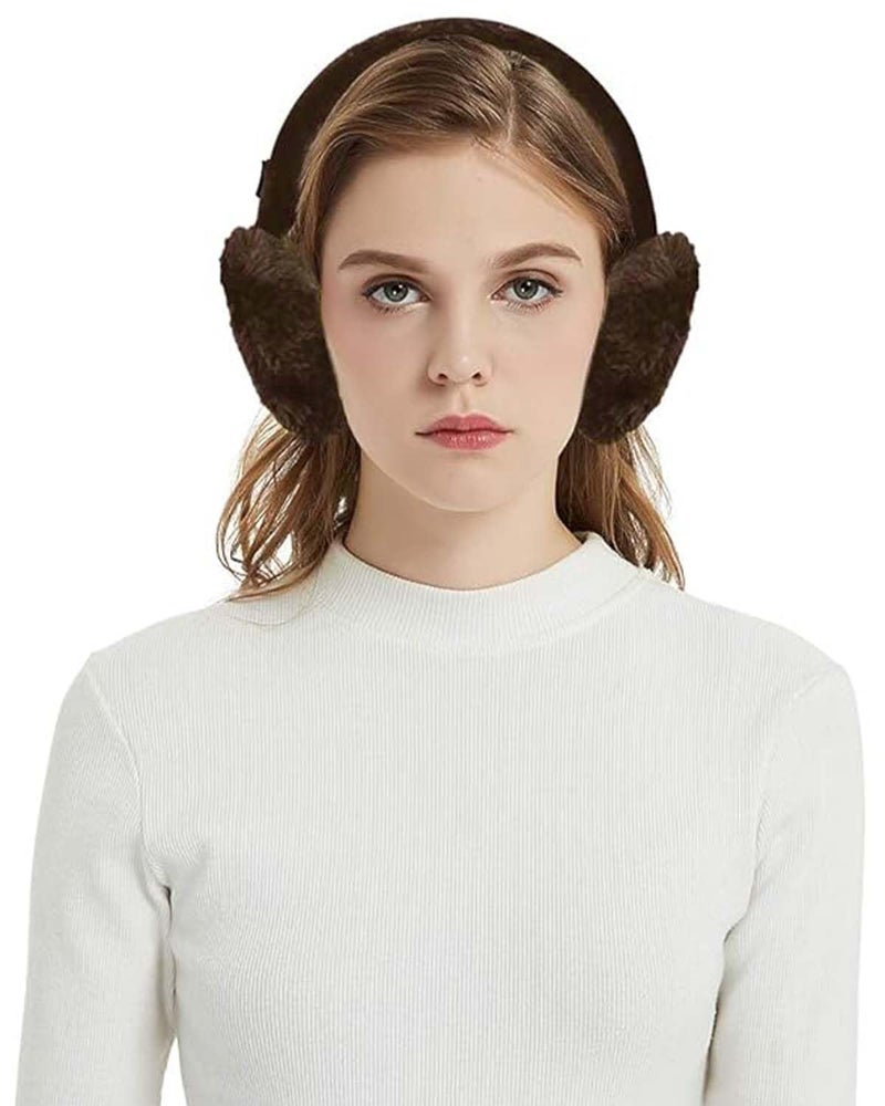 Aurya Ear Muffs - Classic Unisex Ear Warmer Winter Outdoor Earmuffs for Women (Coffee, Standard) - Image 4